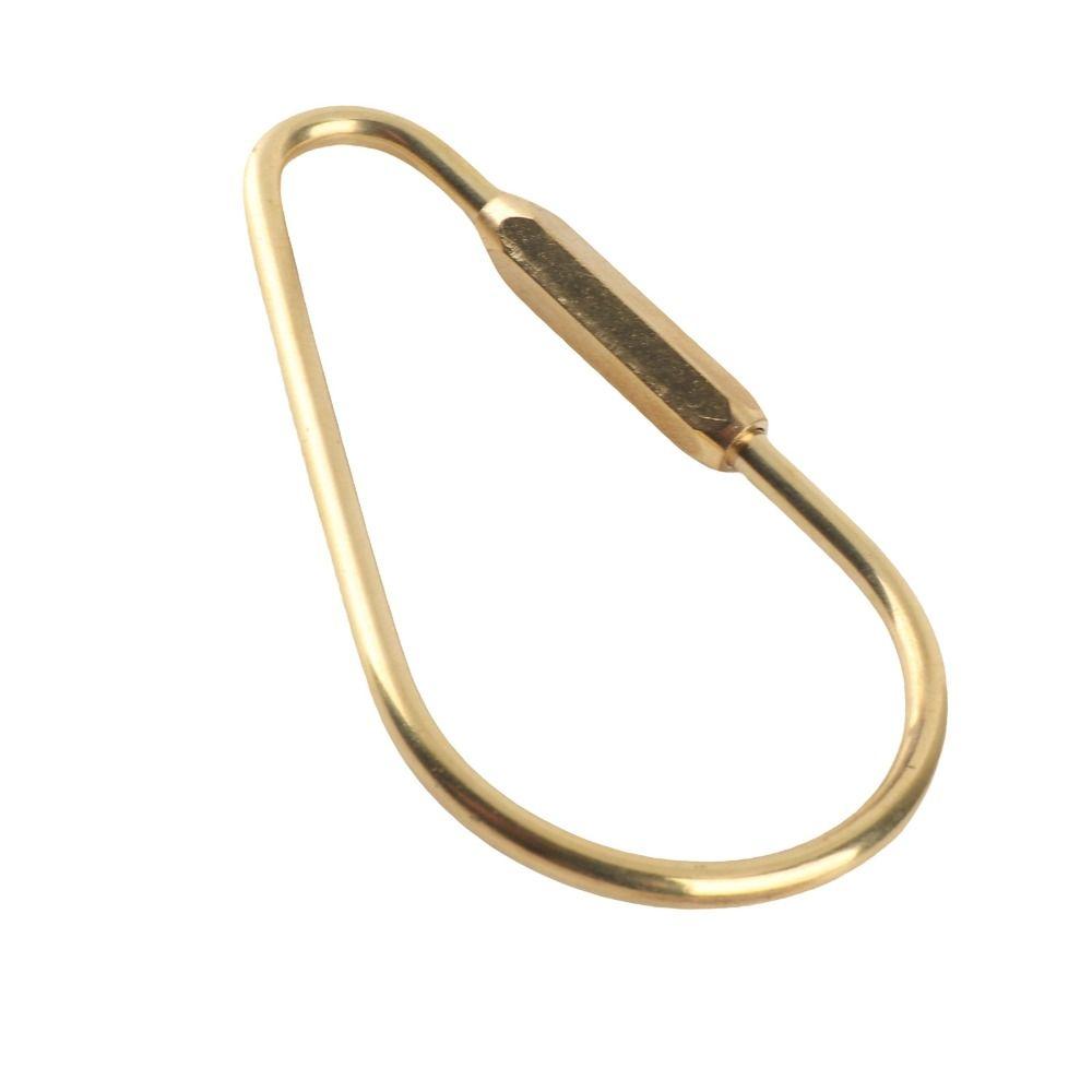 2pcs Screw Lock Brass Screw Lock Carabiner Golden Brass Key Ring Brass Keychain Hook  Daily Use
