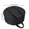 Woven Textile Storage Bag Structured Zippered Black Carry Case