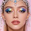Metallic Eye Tattoo Stickers, Waterproof Temporary Freckle Decals, Sparkling Foil Eye Makeup for Festival Party, Glitter Face Art