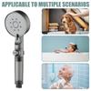 5 Modes Shower Head Set High Rainfall Massage Handheld Bath Sprayer Nozzle Shower Head With Hose Bracket Bathroom Accessories