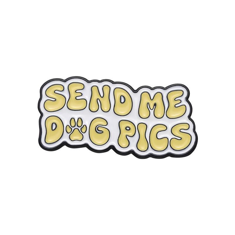 Dog Animal Whimsical Brooch Collection Colorful Engaging Lettered Cartoon Accessories
