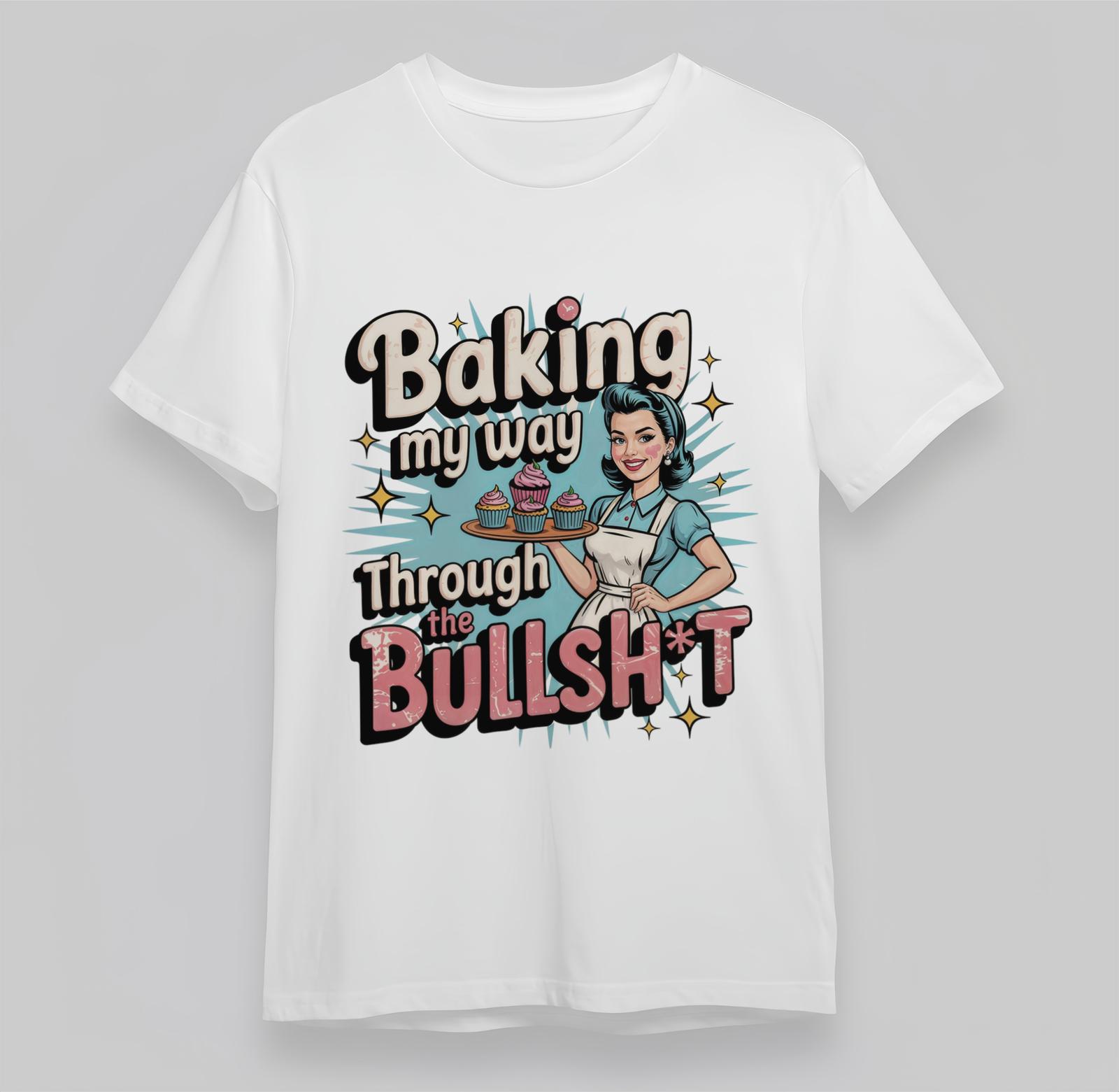 Women s Oversize T-Shirt Mens Womens Tees Top With Sassy Baking Therapy Graphic White 100% Cotton Top XL