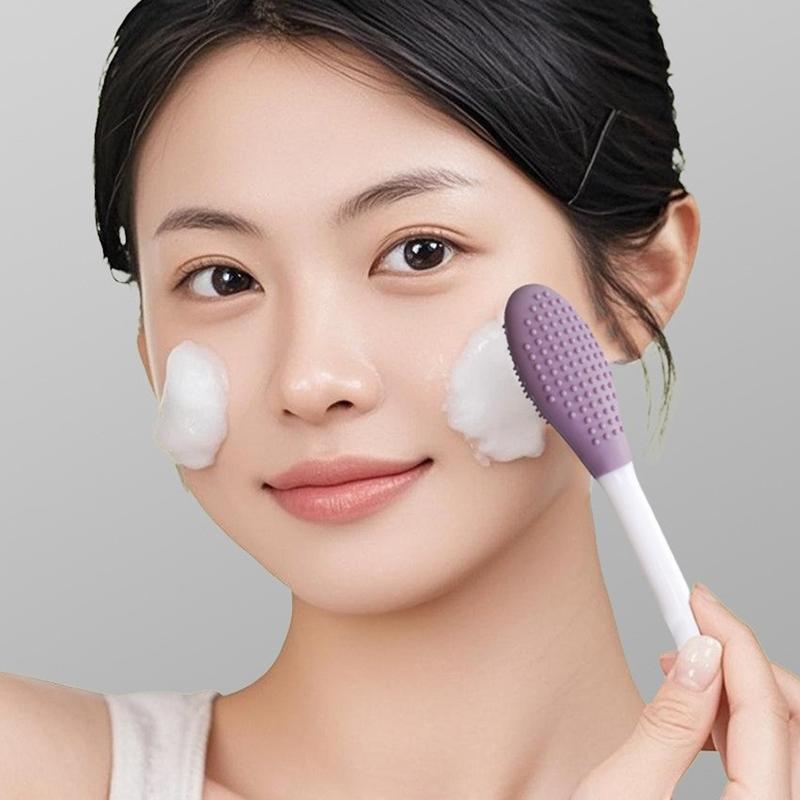 Double Head Silicone Face Mask Brushes Facial Pore Cleaner Brush Mud Film Applicator Women Cleaning Tools Skin Care Tools