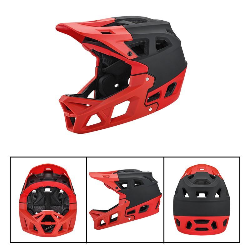 Full Face Motorcycle Helmet Adult Off-Road Racing Downhill MTB Cycling Protective Gear Black Red White