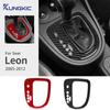 For Seat Leon 2005 2006 2007 2008 2009 2010 2011 2012 Real Soft Carbon Fiber Sticker LHD RHD Car Inner Gear Shift Panel Trim