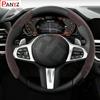 Car Steering Wheel Cover black suede leather For BYD Tang EV600 Han EV Yuan PLUS ATTO 3 Song Pro MAX Car Steering Wheel Cover