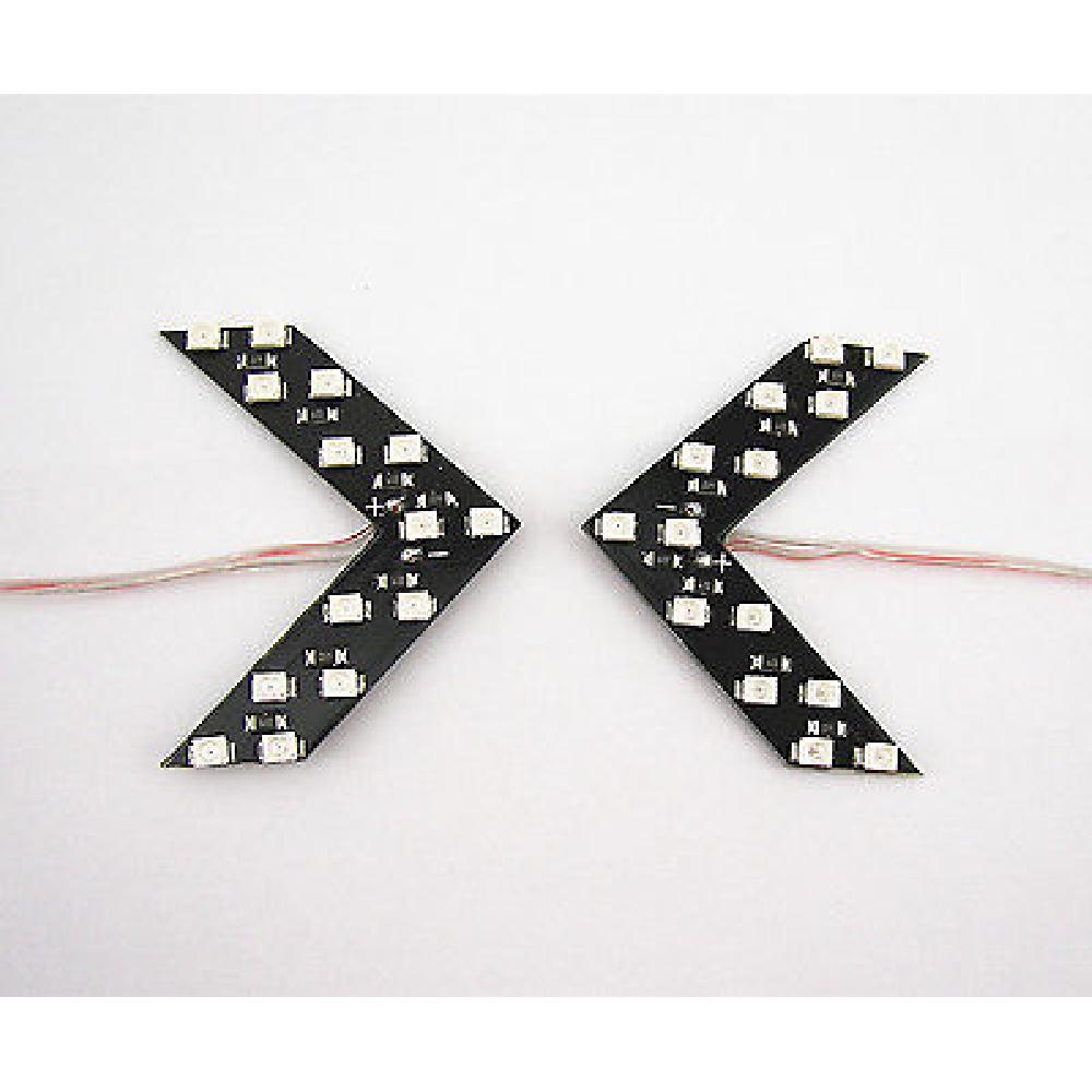 2Pcs Red Arrow Indicator 14Smd Led Car Side Mirror Turn Signal Light For Bmw