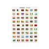 Gommettes - Les drapeaux - Drapeaux des pays du monde - 214 pièces