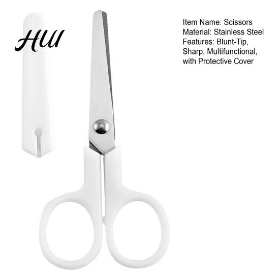 Kids Scissors with Cover Cover, Safety Protection Design Sharp Scissors, Comfortable Ergonomic Grip for School Office Home Craft Tools