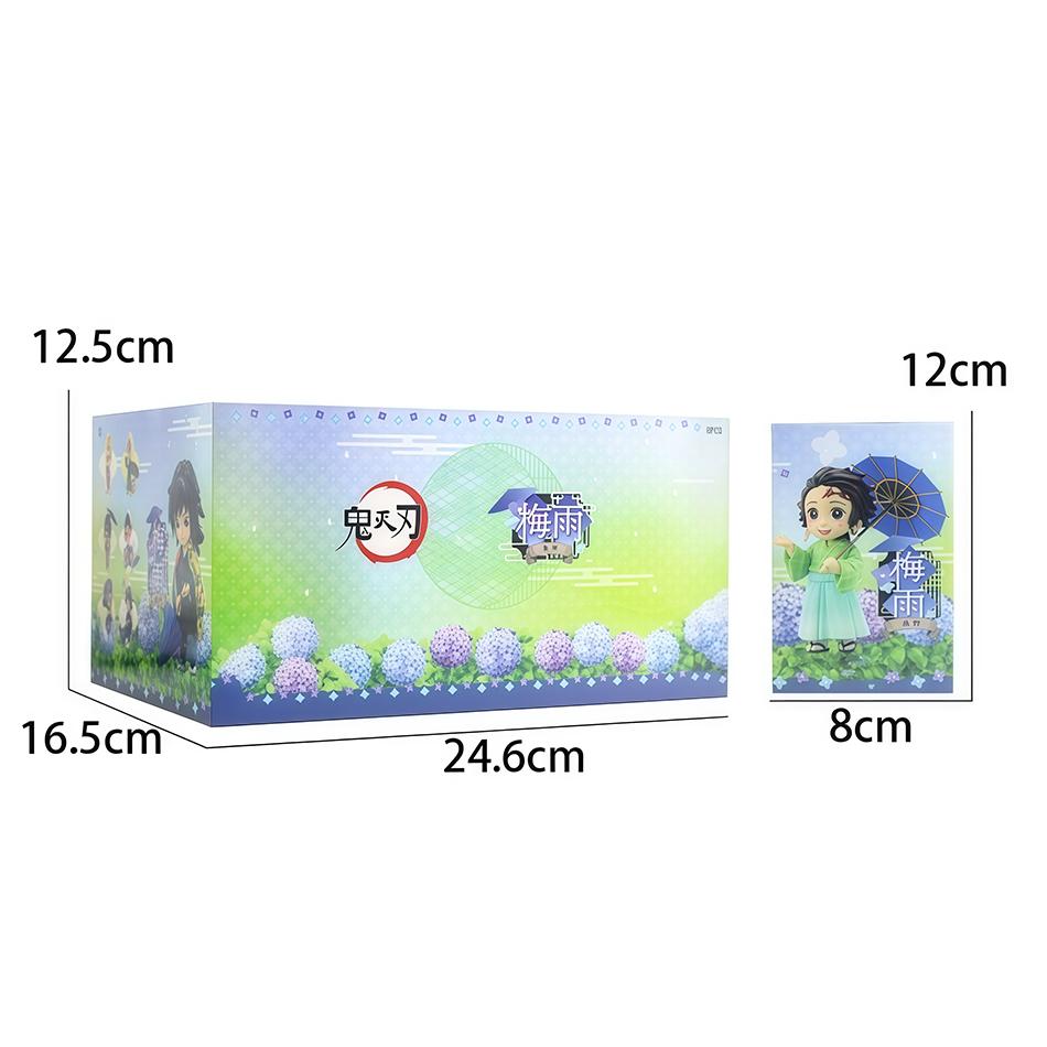 Latest 1-12Pcs Figurine Plum Rain Series Kochou Shinobu Tomioka Giyuu Mitsuri Figurine Plaything Gift For Kids