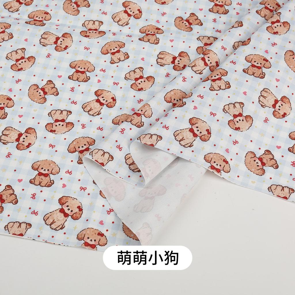 0.5m/1m/2m Thickened Canvas Little Rabbit Print Fabric for Sewing Canvas Bags Tablecloths Curtains Decoration Cloth DIY Fabrics