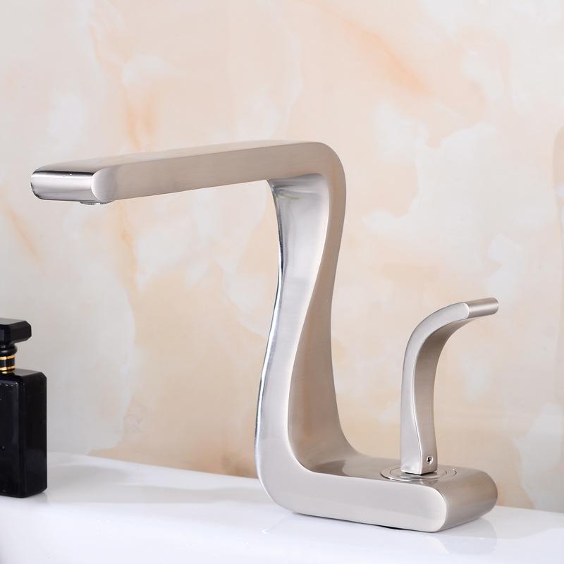 Single Hole Handle Hot And Cold Water Basin Faucet Bathroom Waterfall Sink Faucet Kitchen Tap Mixers Luxury