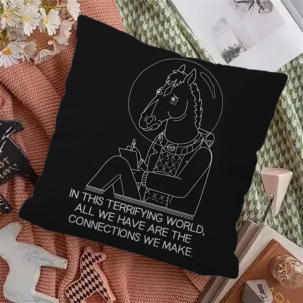 BBoJacksHHorseman Cushion Cover Inches Farmhouse Decor Home Throw Pillow Covers for Couch Decorations