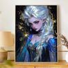 Disney Diamond Painting Set Elsa Blue Ice Queen Home Decor Craft, Perfect Handmade DIY Gift Idea