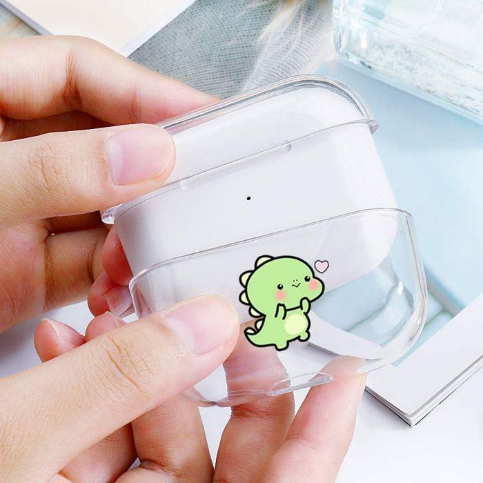 AirPods Pro 2 Case - Rigid Protection - Dinosaur Pattern - Shockproof - Scratch-Resistant - Transparent
