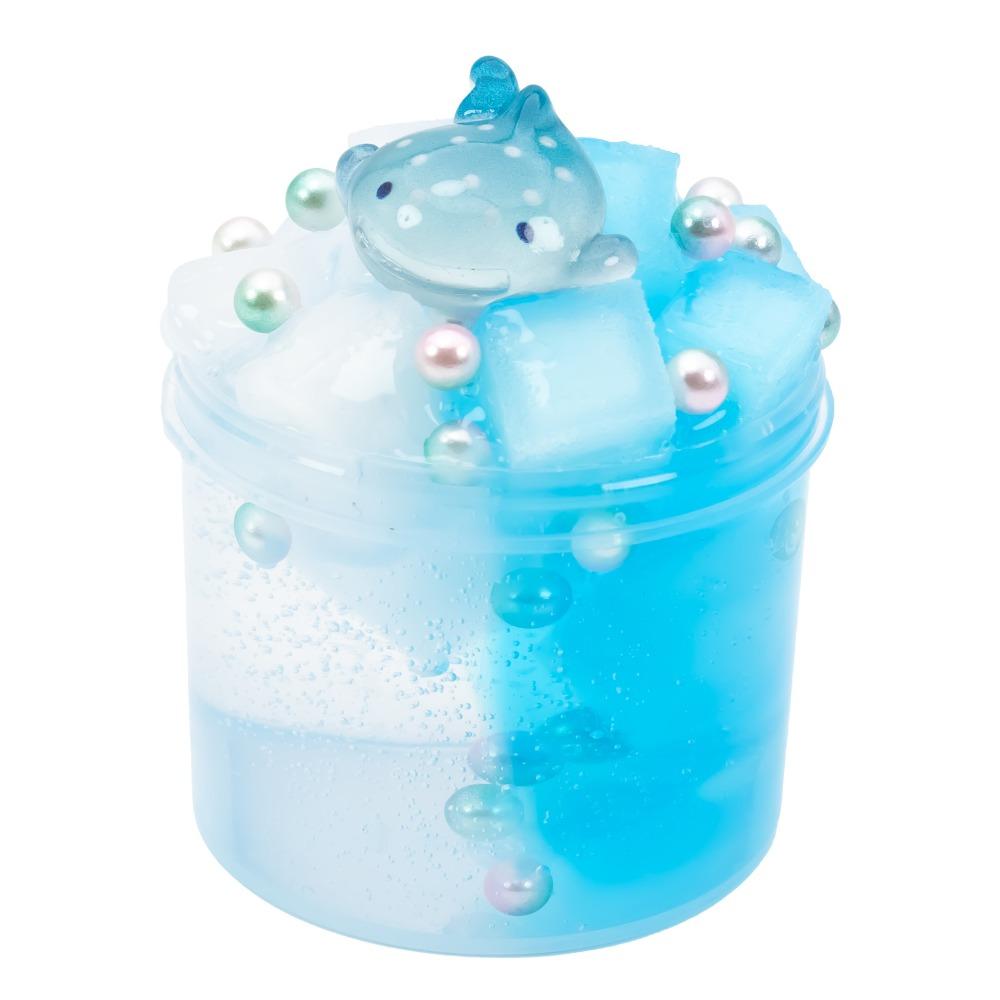 

Jelly Cube Crystal Slime 70ml Crunchy Slime Glimmer Slime Kit for Girls Boys Blue/White