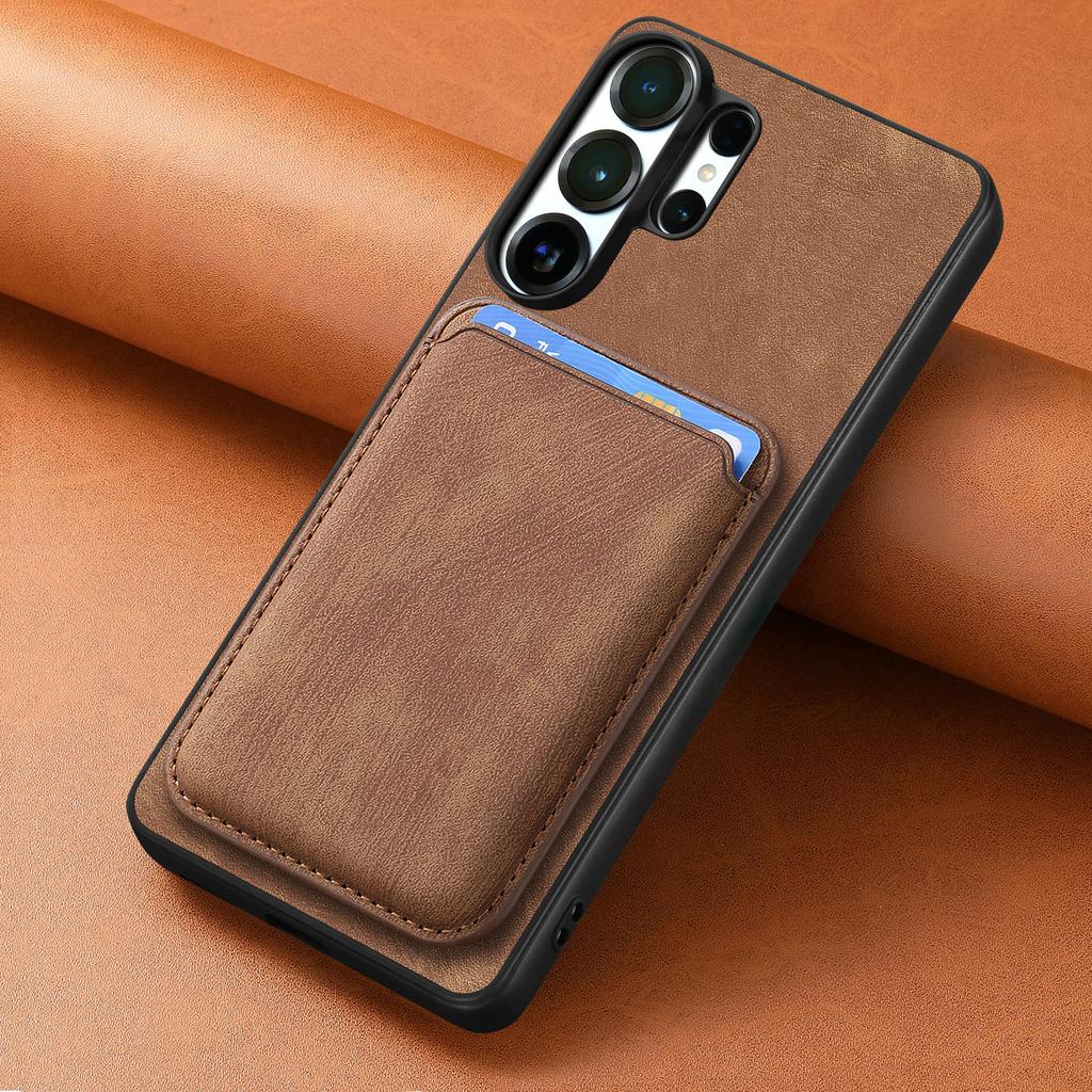 2 in 1 Magnetic Retro Cards Solt Leather Wallet Case For Samsung S25 Ultra S24 Plus S23 A16 A56 A36 A06 A17 A07 Skin Feel Cove
