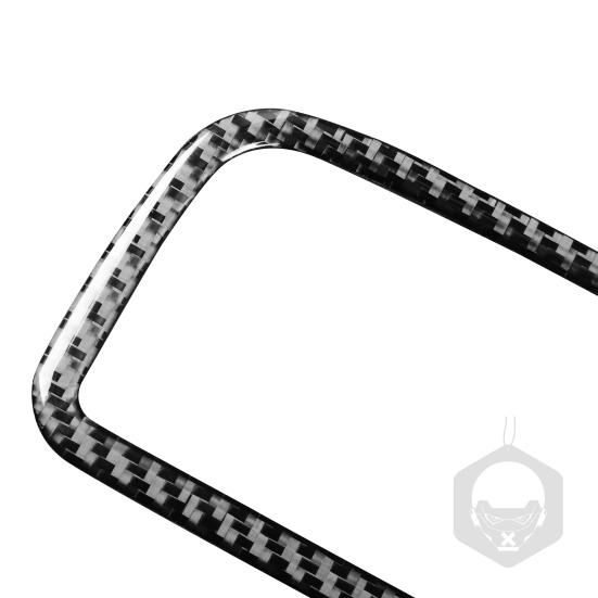 2Pcs Car Carbon Trim Reading Light Panel Fiber Cover Decorative Stickers