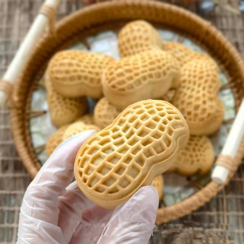 50g Novel Peanut Crisp Moon Cake Mold Persimmon Cookie Cutter Stamp Frame Cake Pastry Dessert Kitchen Accessories Tools