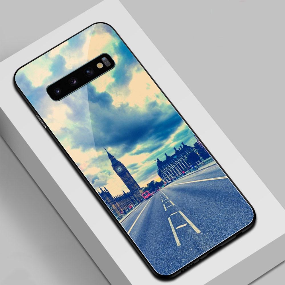 

Чехол Road View для Samsung S22 Стеклянная задняя крышка Чехол S10 для Galaxy S8 S9 S10 plus Note 8 9 10 plus S10e S20 plus ultra S22 ultra&Glass case