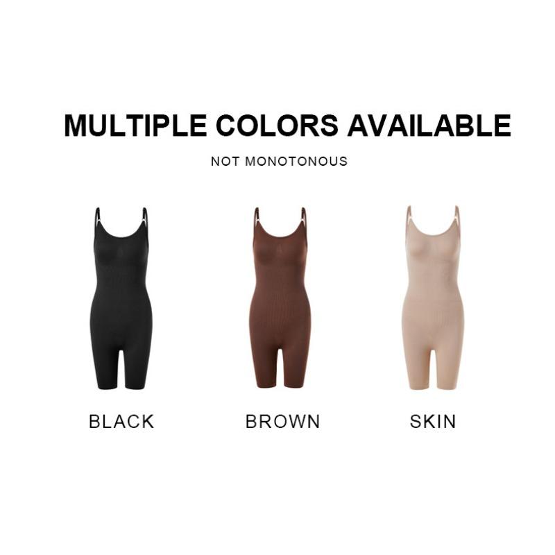 Women S Plus Size Seamless Tummy Control Flat Leg Bodysuit