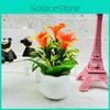 Faux Lily Flower With Durable Plastic Material For Desk Decoration And Gift Item