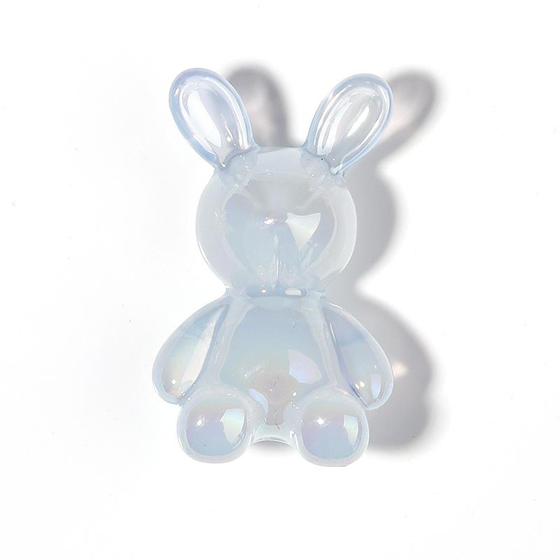 10Pcs Plated Color Acrylic Beads Cartoon Cute Rabbit Violent Bear Bead For DIY Bracelet Phone Chain Keychain Jewelry Ornament