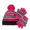 Winter Kids Hat And Gloves Set for Boys Girls Toddler Knitted Pompom Hat And Gloves Set Thick Warm Fleece Lined Accessories for Cold Weather