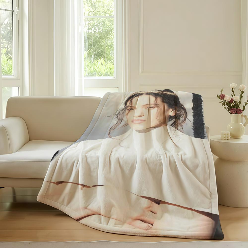 

Spanish singer R-Rosalia L-Lux Blanket For Sofa Office Bed Plane Travel Sleep Read Relax Camping Soft And Warm 75cmx90cm