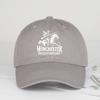 Winchester Cowboy Logo Print Soft-Top Baseball Cap Soft, Comfortable, Breathable, Adjustable Retro Western Style, Rugged Classic