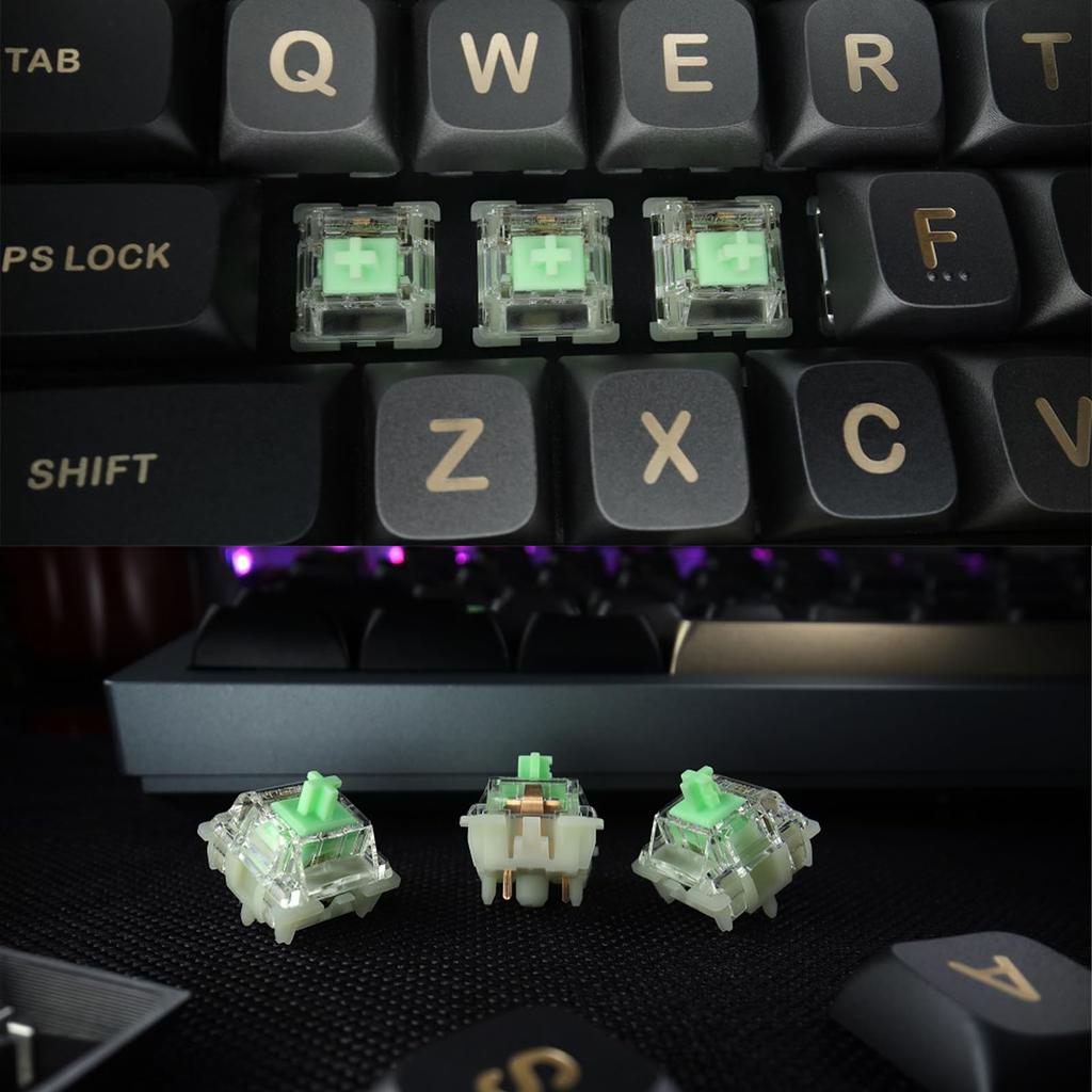 GATERON Baby Kangaroo Switches 2.0 RGB Ahead Heavy Tactile 5-Pin Factory Lubricated 59g for MX Mechanical Keyboards (35 Pcs)