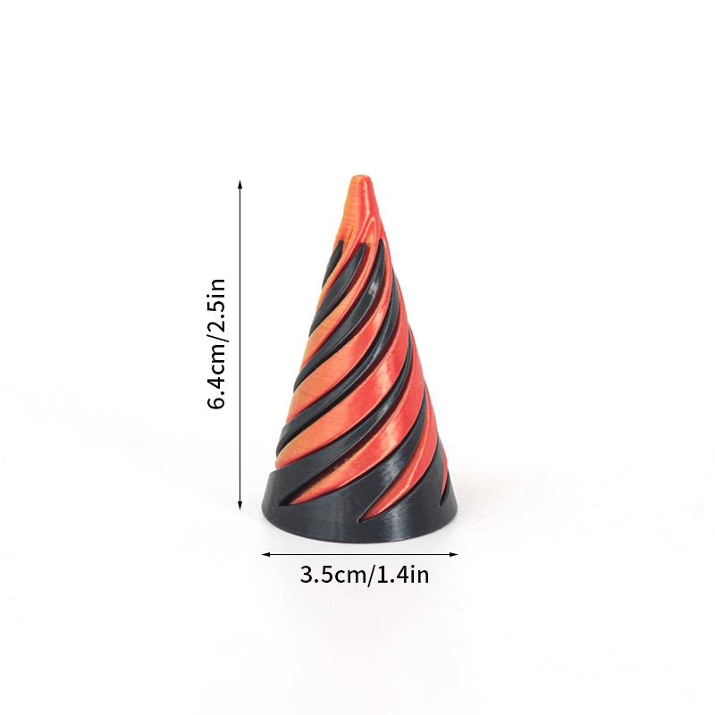 3d Printed Toys Desk Accessories Three-dimensional Pyramid Printed Spiral Cone Helix Screw Rotating Stress Relieving Spiral Cone