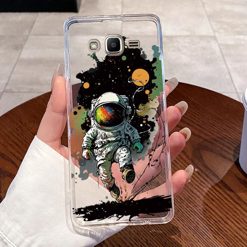 Casing For Samsung J2 Prime/G532/J2 ACE/Grand Prime Plus/G530 Aesthetic Fashion Cute Cat Soft Back Cover Transparent Phone Case