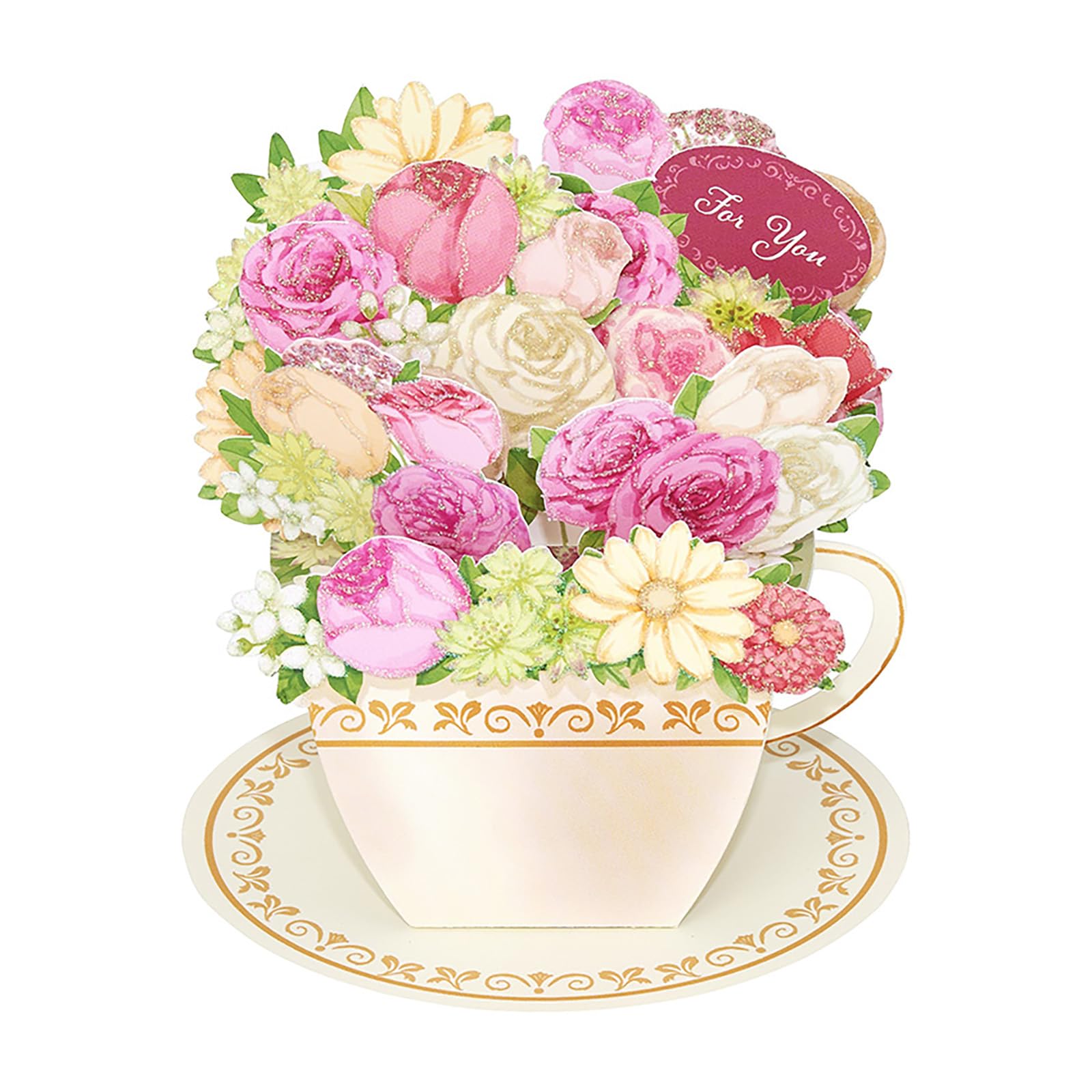 Sanrio Multipurpose Teacup with Pink Flowers Message Card 656151