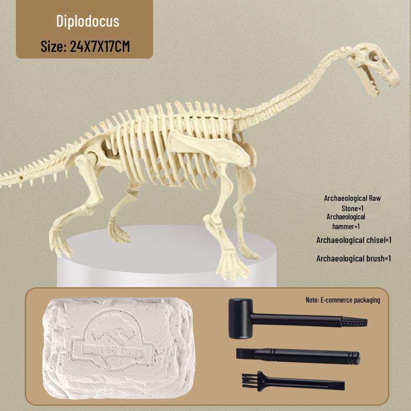 DIY Dinosaur Fossil & Gem Dig Kit: Children's Archaeological Treasure Hunt with Mermaid Theme