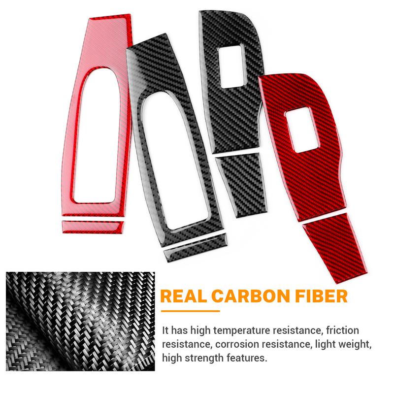 Carbon Fiber For Mazda 3 Axela -2025 Front Door Window Switch Trim Anti Scratch Wear Resistant Interior Car Accessories