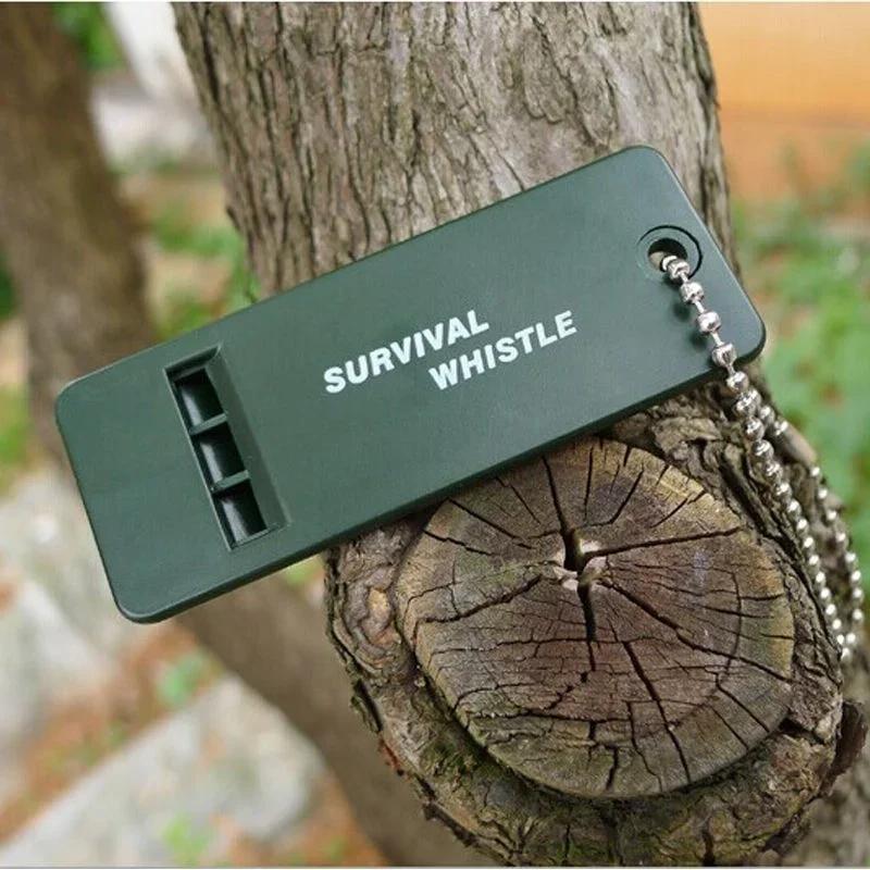 Plastic Emergency Survival Whistle with Chains for Outdoor Sports Hiking Hunting Boating Camping