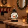Christmas Glowing Ball Winter Retro Ornament Christmas Table Lighted Snow Globe For Friends Teens Men Women Mantel Dining Room