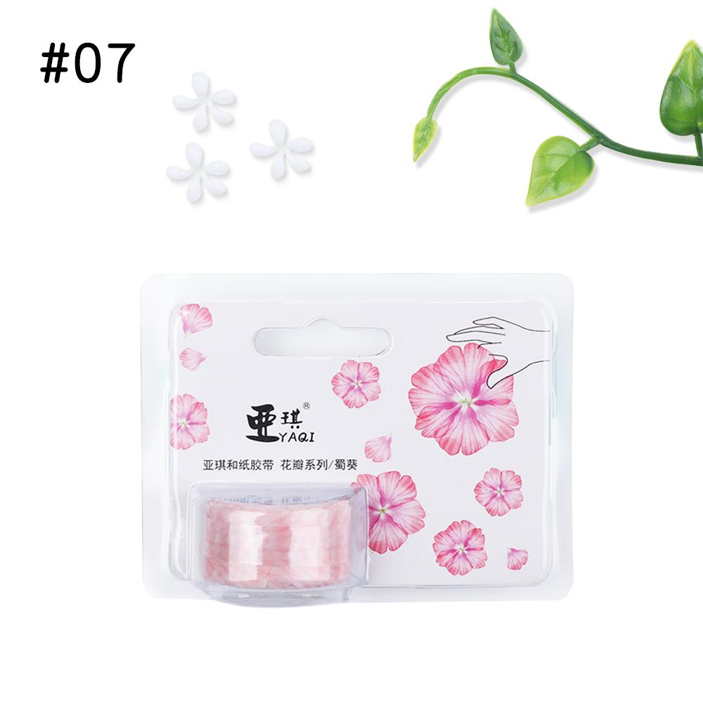 200PCS Adhesive Sticker Stylish Flower Petals Tape Scrapbooking Sticky Paper Masking Tape