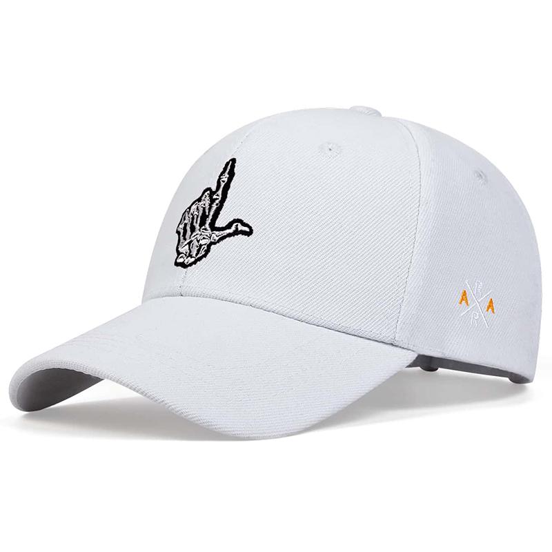 Unisex Skeleton Fingers Embroidery Baseball Caps Spring Autumn Outdoor Adjustable Casual Hats Sunscreen Hat
