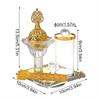 1 Set Glass Middle Eastern Gold Exquisite Gift Arched Shape Home Decor Incense Burner Ornament Multiple Options Available
