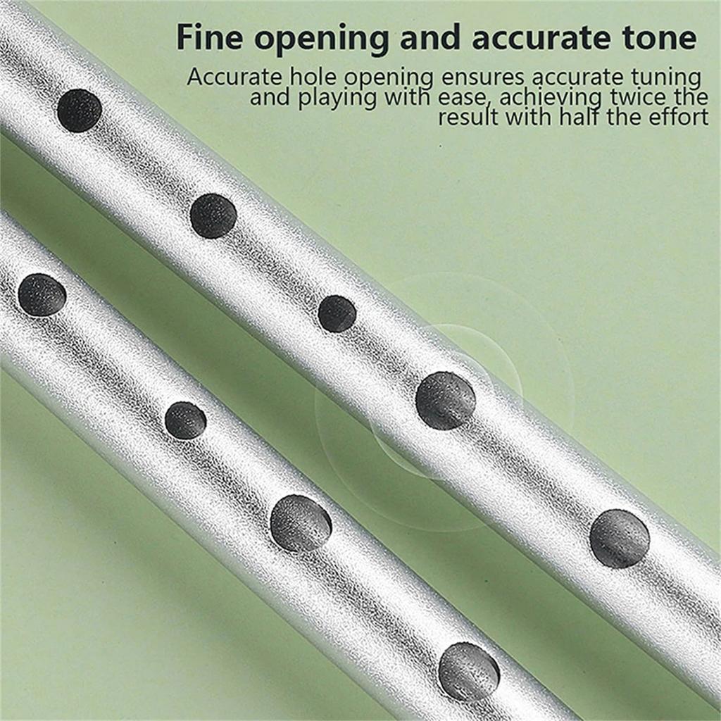 Portable Irish Whistle Flute C/D Key Ireland Tin Penny Whistle 6 Hole Flute Traditional Musical Instruments Durable