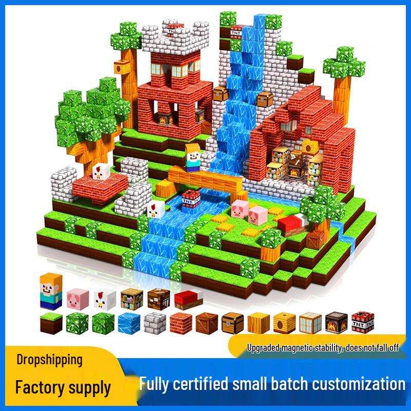 My Magnetic Block World: Primeval Forest Series Educational Building Cubes for Children