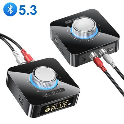 Bluetooth Receiver Transmitter Universal Remote Controller M5 Bluetooth 5.4 3.5mm AUX/RCA/USB U Disk/TF Input Digital Adapter