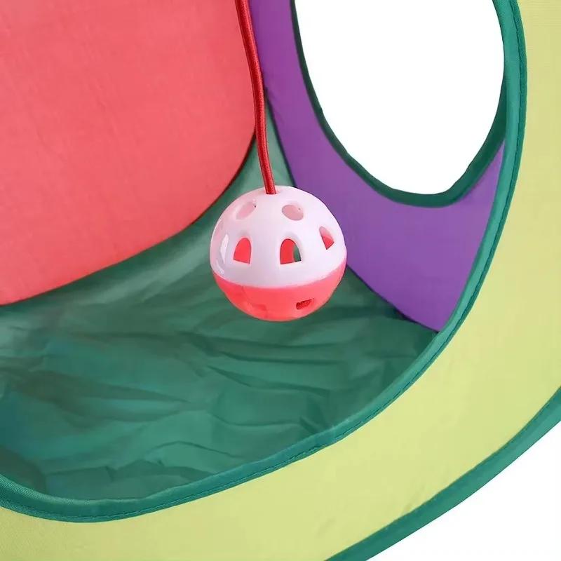 Fun Cat Tunnels Inside Foldable Cube Cat Tent Kitten Toy Tent House Interesting Pet Tunnel Toy Small Dog Playing Training