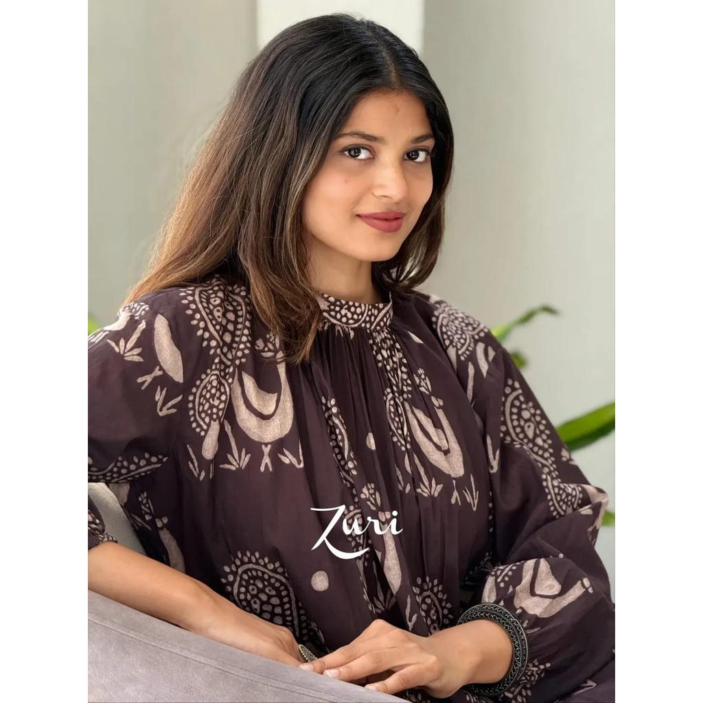 Pure Cotton Kaftan Styles Kurti Pant Set Women's Casual Wear Top Kurta Set Dress