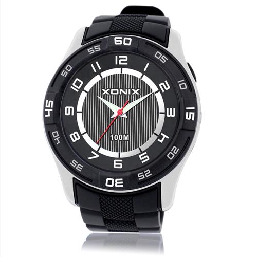XONIX Fashion Men Sports Quartz Watches Waterproof 100m Outdoor Fun Watch Swimming Diving Luminous Watch Retro Relogio Masculino