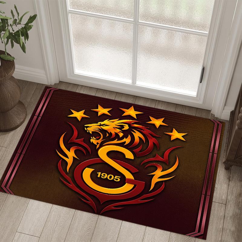 Galatasaray FC Design Crystal Velvet Carpet Cozy Non?Slip Printed Rug For Bedroom Living Room Entrance