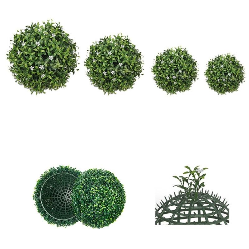 Artificial Topiary Plant Ball Plastic Grass Ball Hanging Decoration For Ceiling Garden Yard Wedding Plant Arrangement