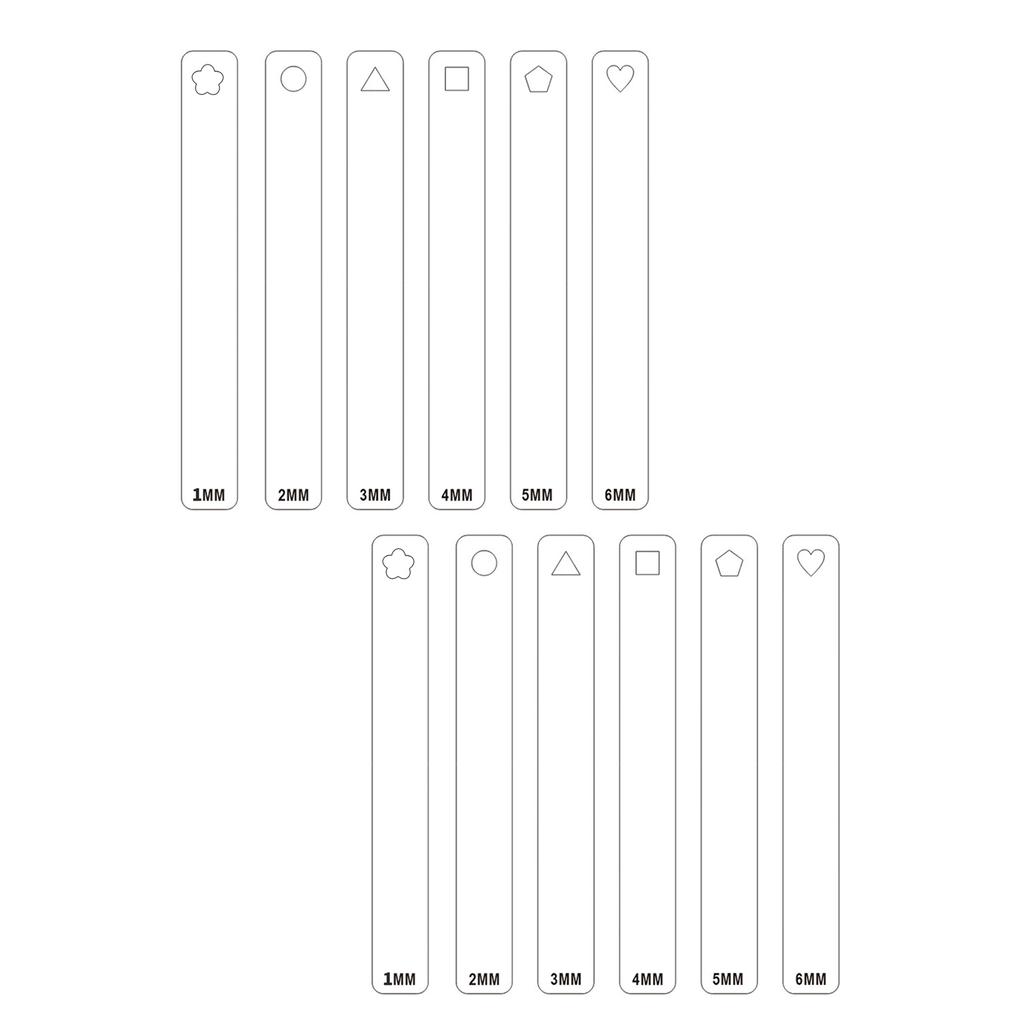 12pcs Stylish Sturdy Acrylic Mudboard Guide Strips for Clay Thickness Control Convenient for Pottery and Baking Tool